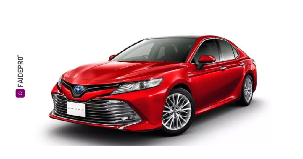 red Toyota Camry having best car safety features 2021