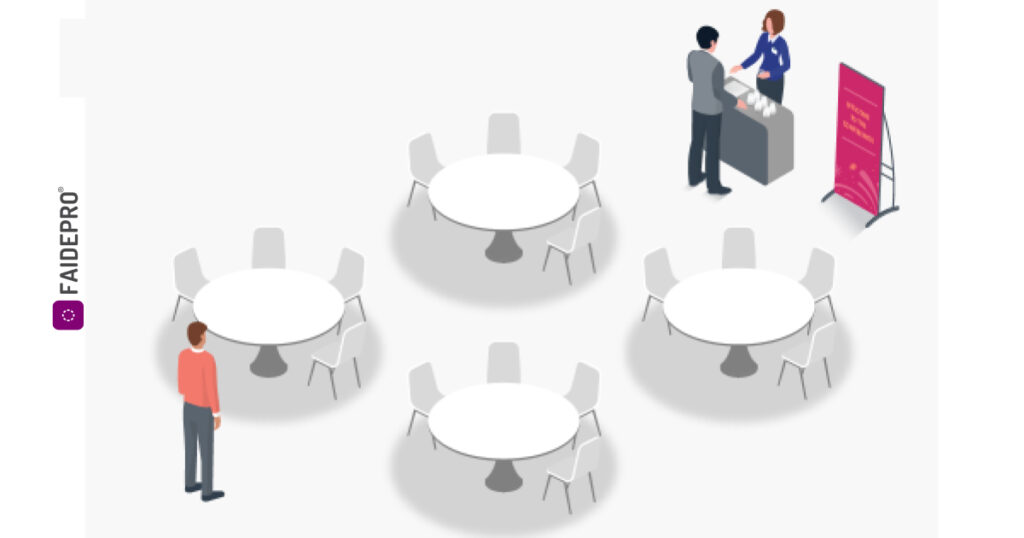 Seating arrangement at event